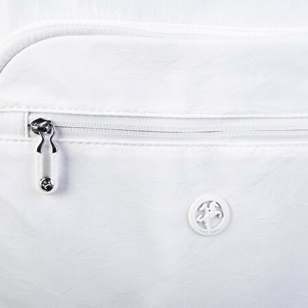 Nas Bag Büyük Boy Unisex Hafif  ve Su Geçirmez Çok Gözlü Sırt Çantası Beyaz 