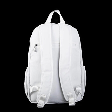 Nas Bag Büyük Boy Unisex Hafif  ve Su Geçirmez Çok Gözlü Sırt Çantası Beyaz 