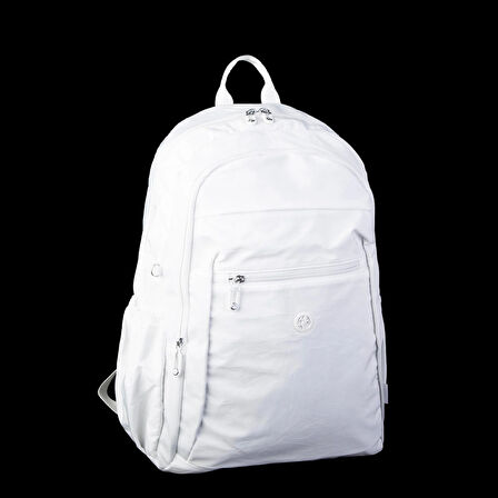Nas Bag Unisex Büyük Boy Su Geçirmez (waterproof) Hafif Sırt Çantası Çok Gözlü Beyaz