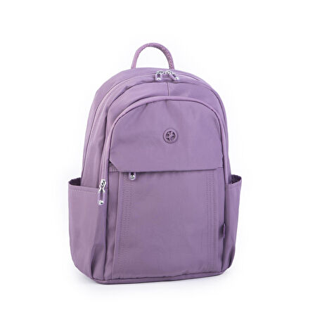 Nas Bag Unisex Büyük Boy Su Geçirmez Çok Gözlü Extra Hafif Sportif Sırt Çantası Mor