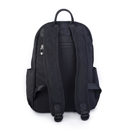 Nas Bag Unisex Büyük Boy Su Geçirmez Çok Gözlü Extra Hafif Sportif Sırt Çantası Siyah