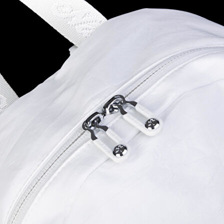 Nas Bag Unisex Büyük Boy Çok Gözlü Su Geçirmez Sırt Çantası Beyaz