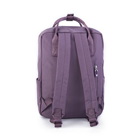Nas Bag Unisex Sırt ve El Çantası Büyük Boy Su Geçirmez Sırt Çantası (29x40 cm ) Mor