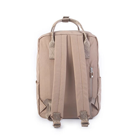 Nas Bag Unisex Sırt ve El Çantası Büyük Boy Su Geçirmez Sırt Çantası (29x40 cm ) Vizon 