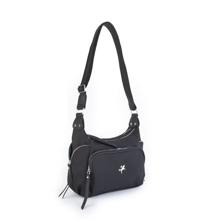 Nas Bag Kadın Çapraz Çanta Siyah  Saten ( 26x21x15 cm)
