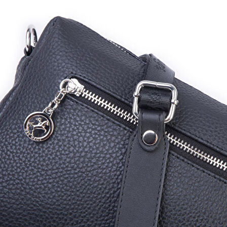 Nas Bag Günlük Çok Gözlü Çanta (en: 26 cm  ; boy:17 cm) Siyah Silan