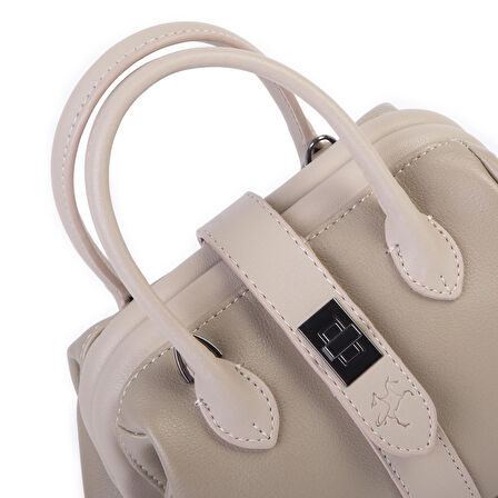  Nas Bag Kadın  Mini Boy Klipsli El ve Postacı Çantası Kum Golf  (20x13 cm)