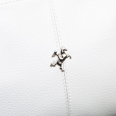 Nas Bag Kadın Çok Gözlü Çapraz Çanta Beyaz Lopez