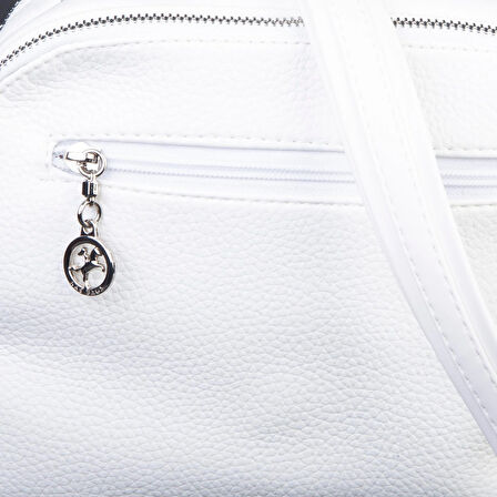 Nas Bag Kadın Çok Gözlü Çapraz Çanta Beyaz Lopez