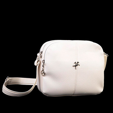 Nas Bag Kadın Çok Gözlü Çapraz Çanta Krem Lopez