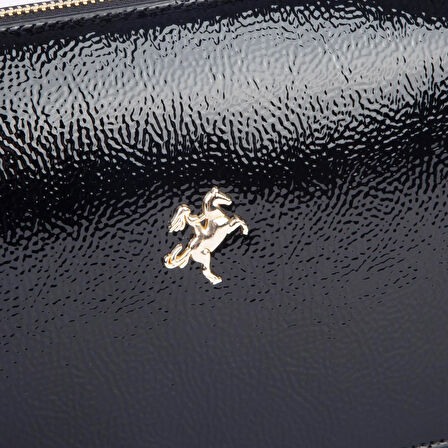 Nas Bag Kadın Omuz ve Çapraz Çanta Siyah Rugan