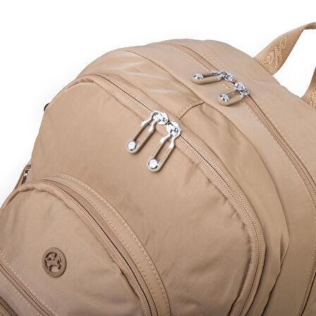 Nas Bag Unisex Hafif Büyük Boy Okul Çantası ve Spor Çantası Çok Gözlü Kum
