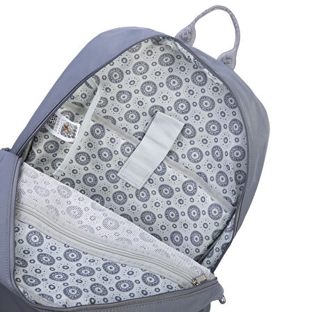  Nas Bag Unisex Büyük Boy Hafif Çok Gözlü Sırt Çantası Gri