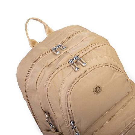 Nas Bag Unisex Büyük Boy Hafif Çok Gözlü Sırt Çantası Kum