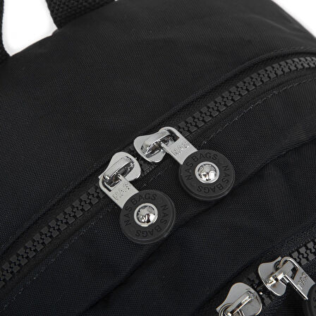 Nas Bag Unisex Zararlı Kimyasal İçermeyen Waterproof Sırt Çantası Siyah