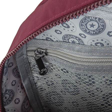 Nas Bag Unisex Zararlı Kimyasal İçermeyen Waterproof Sırt Çantası Bordo