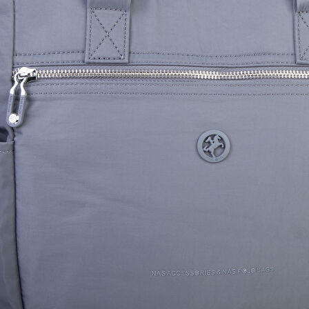 Nas Bag Kadın Spor Geniş Hacimli Hafif Omuz ve Çapraz Çanta Gri