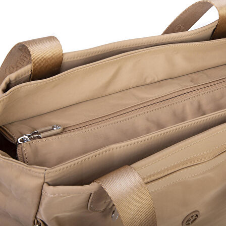 Nas Bag Kadın Omuz ve Çapraz Hafif Su İtici Kumaş Kum