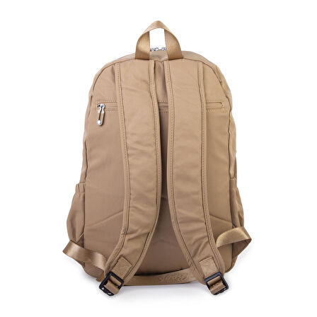 Nas Bag Unisex Büyük Boy Çok Gözlü Hafif Sırt Çantası Kum