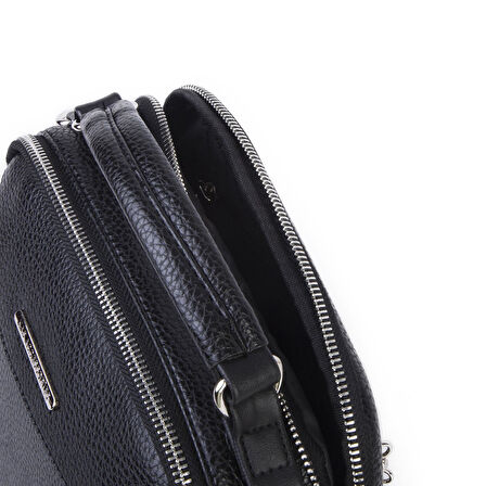 Nas Bag Kadın Çok Gözlü Mini El ve Çapraz Çanta Siyah  Lopez