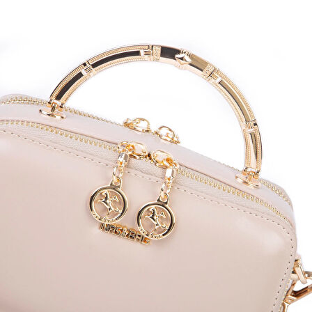 Nas Bag Kadın Mini El ve Çapraz Çanta Kum  (en :18 cm  boy:10 cm) 
