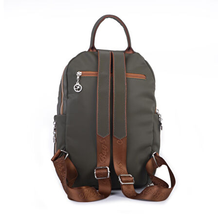 Nas Bag Kadın Çok Gözlü Sırt Çantası Yeşil Taba  Buzzy