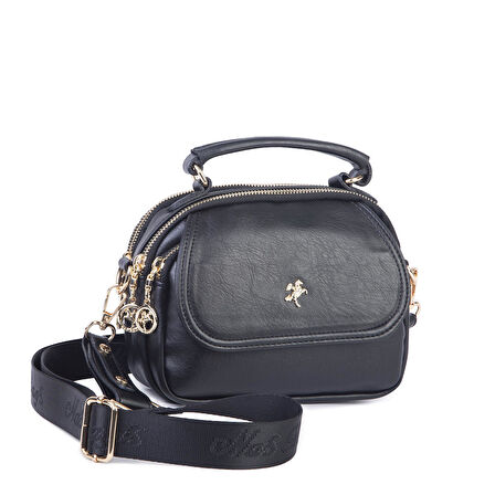 Nas Bag Kadın Mini Çok Gözlü El ve Çapraz Çanta Siyah