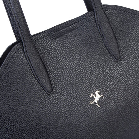  Nas Bag Kadın  Büyük Boy Omuz Çantası Çapraz Askılı Siyah Lopez