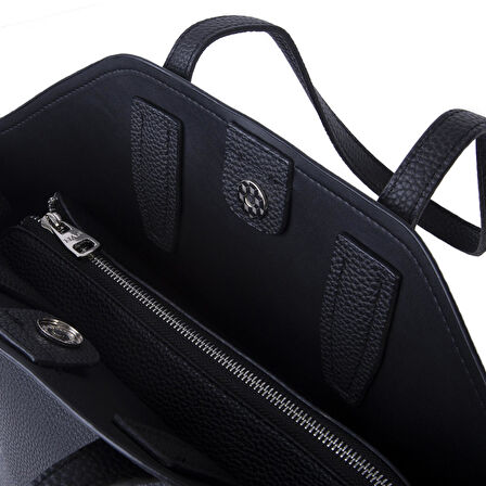  Nas Bag Kadın  Büyük Boy Omuz Çantası Çapraz Askılı Siyah Lopez