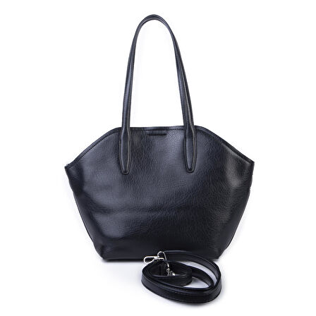  Nas Bag Kadın  Büyük Boy Omuz Çantası Çapraz Askılı Siyah Victoria