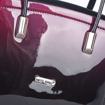 Nas Bag Kadın Mini El ve Çapraz Çanta Bordo Dumanlı 