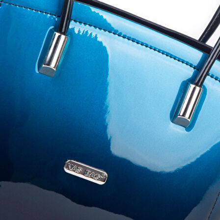 Nas Bag Kadın Mini El ve Çapraz Çanta Lacivert  Dumanlı 