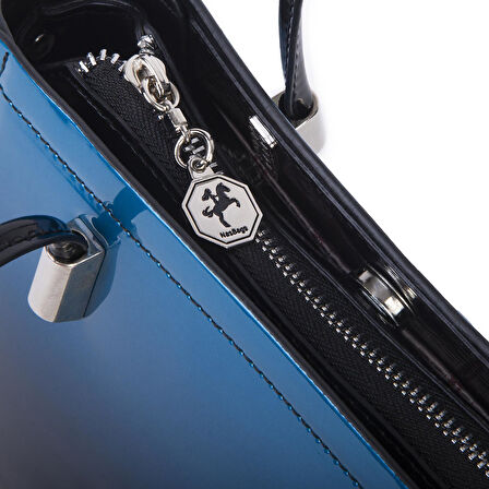 Nas Bag Kadın Mini El ve Çapraz Çanta Lacivert  Dumanlı 