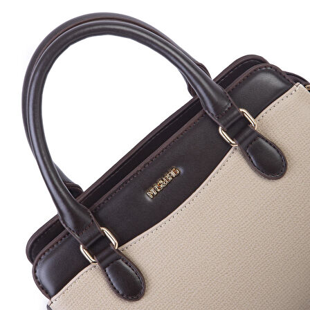 Nas Bag Şık  Kadın Midi El ve Omuz Çanrası Kum Kahve Liza