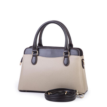 Nas Bag Şık  Kadın Midi El ve Omuz Çanrası Kum Kahve Liza