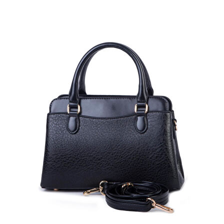 Nas Bag Şık  Kadın Midi El ve Omuz Çanrası Siyah Victoria