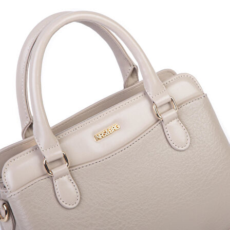 Nas Bag Şık  Kadın Midi El ve Omuz Çanrası Kum  Victoria