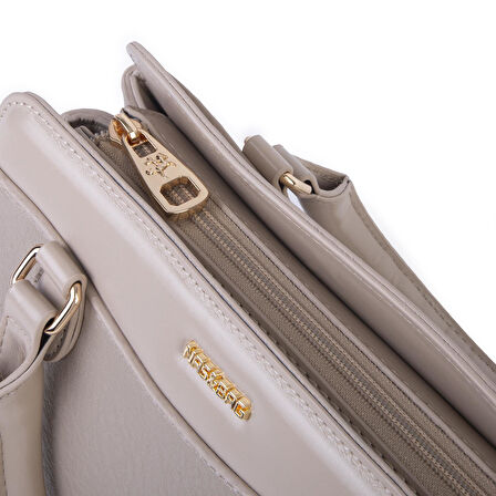 Nas Bag Şık  Kadın Midi El ve Omuz Çanrası Kum  Victoria