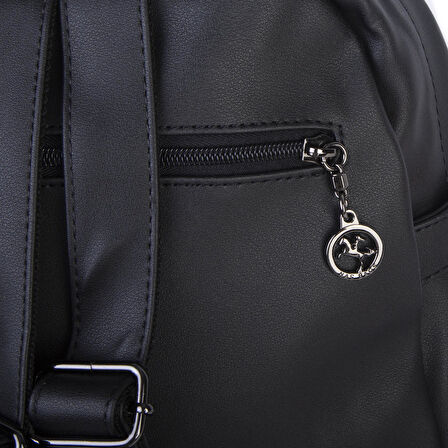 Nas Bag Kadın Çok Gözlü Büyük Boy  Sırt Çantası Siyah