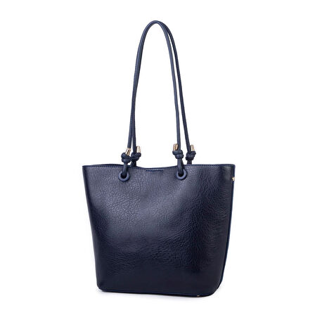  Nas Bag Hafif  Kadın  Büyük Boy Omuz Çantası Lacivert  Süet