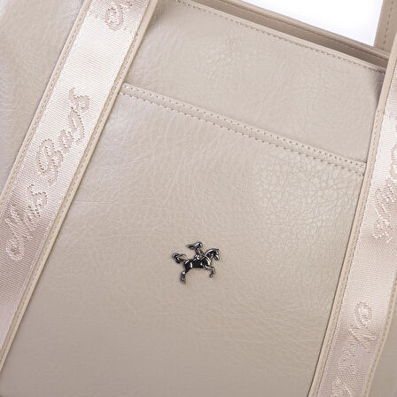 Nas Bag Kadın Extra Büyük Omuz Çantası ve Spor Çantası ( 46x36 cm ) Kum Victoria