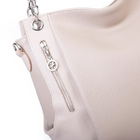 Nas Bag Kadın Büyük Boy Omuz Çantası ( 45x34x21 cm) Kum Victoria