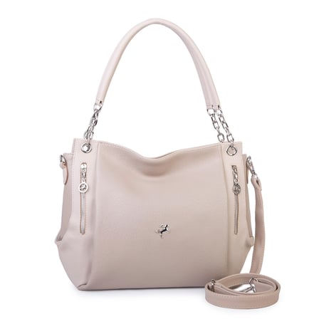 Nas Bag Kadın Büyük Boy Omuz Çantası ( 45x34x21 cm) Kum Victoria