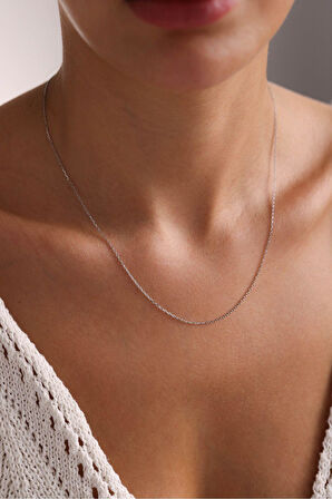 Beyaz Altın Hayalet Forse Kolye