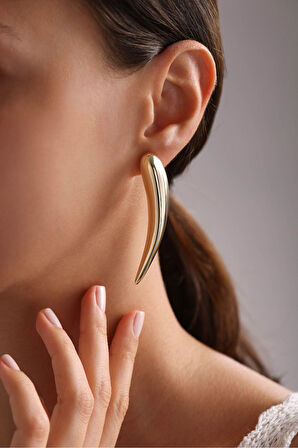 Fildişi Form Bigo Ivory Küpe