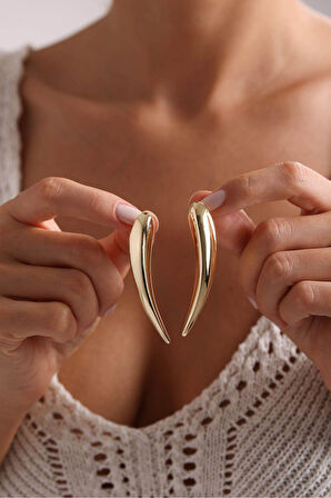 Fildişi Form Bigo Ivory Küpe