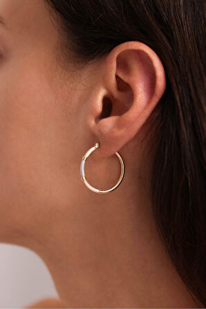 3 Renk Kumlu Circletta Halka Küpe