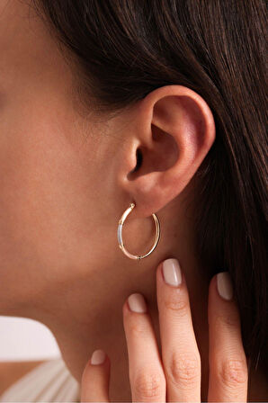 3 Renk Kumlu Circletta Halka Küpe