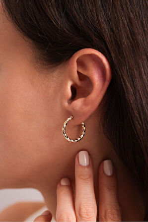 Desenli Ethno Halka Küpe