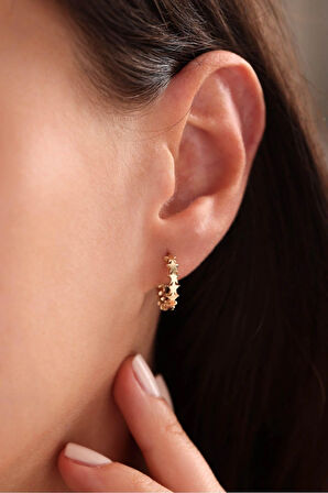 Kalın Yıldız Halka Küpe